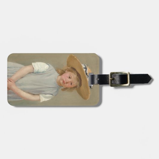 Mary Cassatt - Kind in einem Strohhut Gepäckanhänger (Vorderseite horizontal)