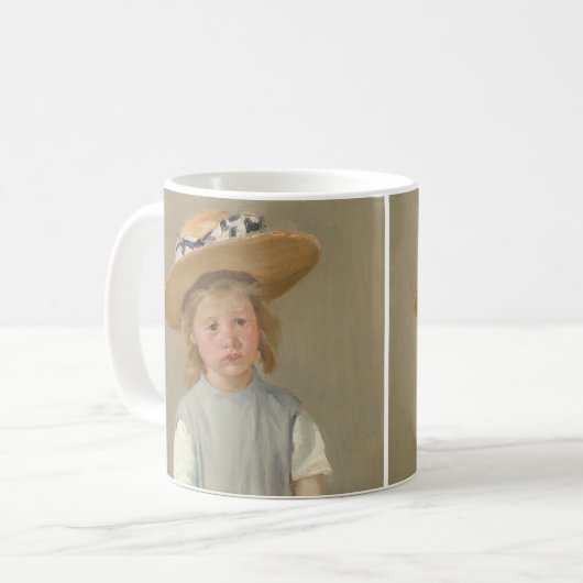 Mary Cassatt - Kind in einem Strohhut Kaffeetasse (Vorderseite Links)