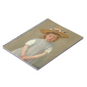 Mary Cassatt - Kind in einem Strohhut Notizblock (Linke Seite)