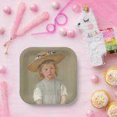 Mary Cassatt - Kind in einem Strohhut Pappteller (Party)