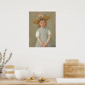 Mary Cassatt - Kind in einem Strohhut Poster (Küche)