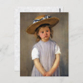 Mary Cassatt "Kind in einem Strohhut" Postkarte (Vorne/Hinten)