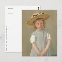 Mary Cassatt - Kind in einem Strohhut Postkarte