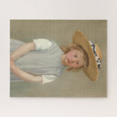 Mary Cassatt - Kind in einem Strohhut Puzzle (Horizontal)