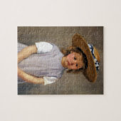 Mary Cassatt: Kind in einem Strohhut Puzzle (Horizontal)