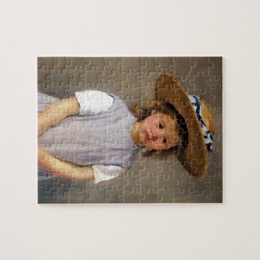 Mary Cassatt: Kind in einem Strohhut Puzzle (Horizontal)