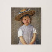 Mary Cassatt: Kind in einem Strohhut Puzzle (Vertikal)