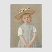 Mary Cassatt - Kind in einem Strohhut Seidenpapier