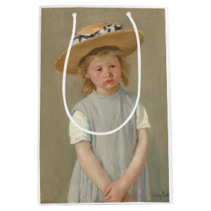 Mary Cassatt - Kind mit Strohhut Mittlere Geschenktüte