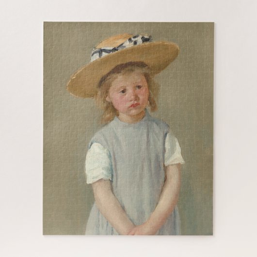 Mary Cassatt - Kind mit Strohhut Puzzle (Vertikal)