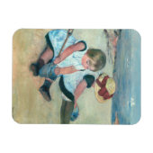 Mary Cassatt - Kinder, die am Strand spielen Magnet (Horizontal)