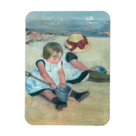 Mary Cassatt - Kinder, die am Strand spielen Magnet