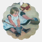 Mary Cassatt - Kinder, die am Strand spielen Ornament Karte (Rückseite)