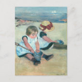 Mary Cassatt - Kinder, die am Strand spielen Postkarte (Vorderseite)