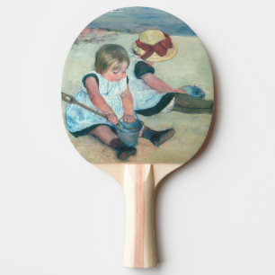 Mary Cassatt - Kinder, die am Strand spielen Tischtennis Schläger