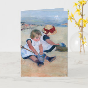 Mary Cassatt Kinder spielen am Strand 1884  Karte