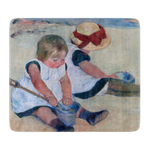 Mary Cassatt Kinder spielen am Strand 1884  Schneidebrett