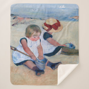 Mary Cassatt Kinder spielen am Strand 1884  Sherpadecke