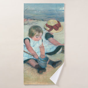 Mary Cassatt - Kinder spielen am Strand Badhandtuch Set