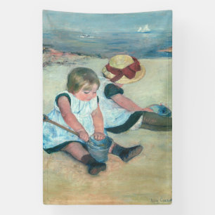 Mary Cassatt - Kinder spielen am Strand Banner