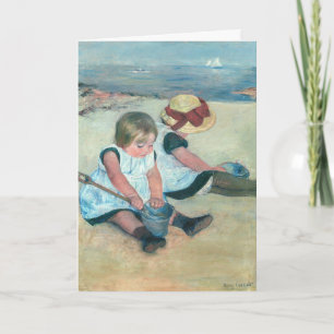 Mary Cassatt - Kinder spielen am Strand Karte