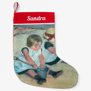 Mary Cassatt - Kinder spielen am Strand Kleiner Weihnachtsstrumpf