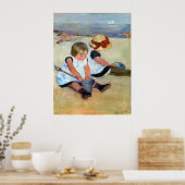 Mary Cassatt Kinder spielen am Strand Poster (Küche)