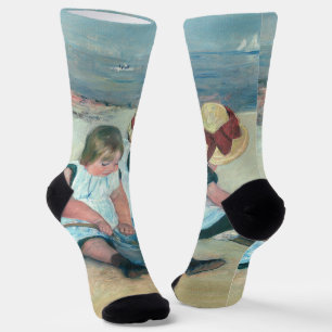 Mary Cassatt - Kinder spielen am Strand Socken