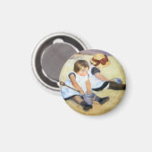 Mary Cassatt Kinder spielen im Beach Magnet (Vorderseite/Rückseite)