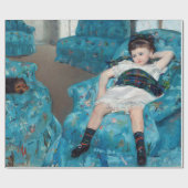 Mary Cassatt - Kleines Mädchen in einem blauen Ses Geschenkpapier (Flach)