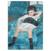 Mary Cassatt - Kleines Mädchen in einem blauen Ses Klemmbrett (Rückseite)