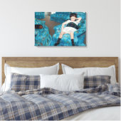 Mary Cassatt - Kleines Mädchen in einem blauen Ses Leinwanddruck (Insitu (Schlafzimmer))