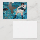 Mary Cassatt - Kleines Mädchen in einem blauen Ses Mitteilungskarte (Vorne/Hinten)