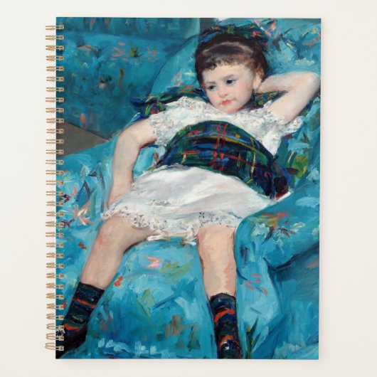 Mary Cassatt - Kleines Mädchen in einem blauen Ses Planer (Vorderseite)