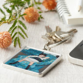 Mary Cassatt - Kleines Mädchen in einem blauen Ses Schlüsselanhänger (Seite)