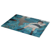 Mary Cassatt - Kleines Mädchen in einem blauen Ses Schneidebrett (Ecke)