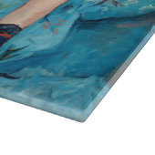 Mary Cassatt - Kleines Mädchen in einem blauen Ses Schneidebrett (Ecke)