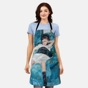 Mary Cassatt - Kleines Mädchen in einem blauen Ses Schürze