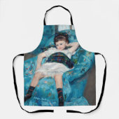 Mary Cassatt - Kleines Mädchen in einem blauen Ses Schürze (Vorderseite)