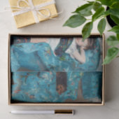 Mary Cassatt - Kleines Mädchen in einem blauen Ses Seidenpapier (Geschenk)