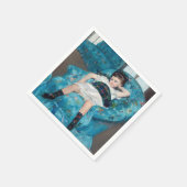 Mary Cassatt - Kleines Mädchen in einem blauen Ses Serviette (Ecke)