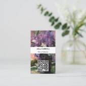 Mary Cassatt - Lilacs in a Window - QR Code Visitenkarte (Stehend Vorderseite)