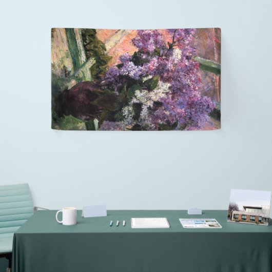 Mary Cassatt - Lilacs in einem Fenster Banner (Messeveranstaltung)