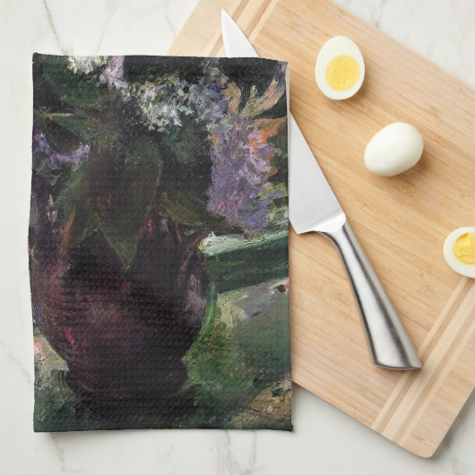 Mary Cassatt - Lilacs in einem Fenster Geschirrtuch (Viertel Falte)