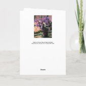 Mary Cassatt - Lilacs in einem Fenster Karte (Rückseite)