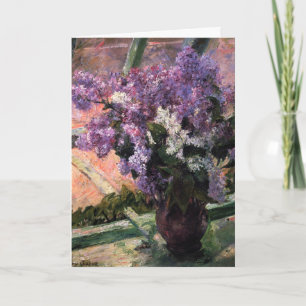 Mary Cassatt - Lilacs in einem Fenster Karte
