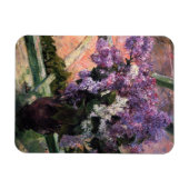 Mary Cassatt - Lilacs in einem Fenster Magnet (Horizontal)