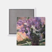Mary Cassatt - Lilacs in einem Fenster Magnet (Vorderseite/Rückseite)