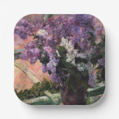 Mary Cassatt - Lilacs in einem Fenster Pappteller (Vorderseite)
