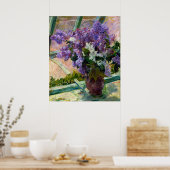 Mary Cassatt Lilacs in einem Fenster Poster (Küche)